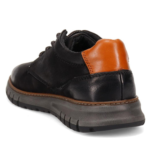 Pavers Casual Leather Lace-Up Shoes - Black