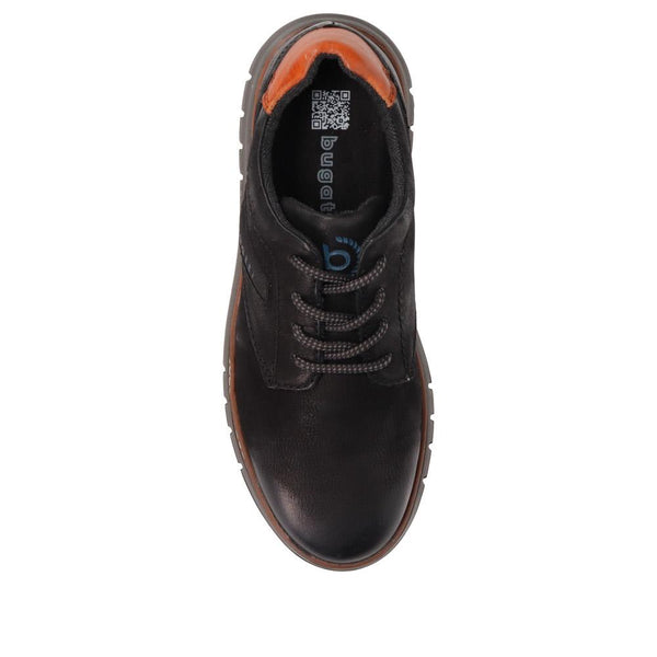 Pavers Casual Leather Lace-Up Shoes - Black