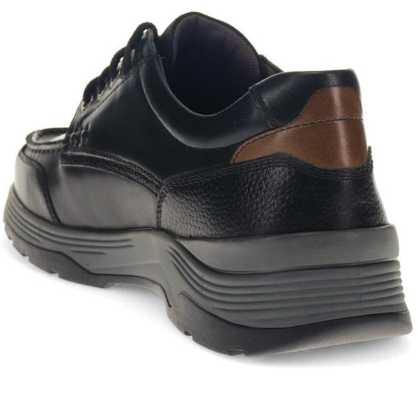 Pavers Casual Leather Lace-Up Shoes - Black