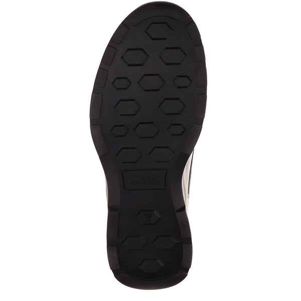 Pavers Casual Leather Lace-Up Shoes - Black