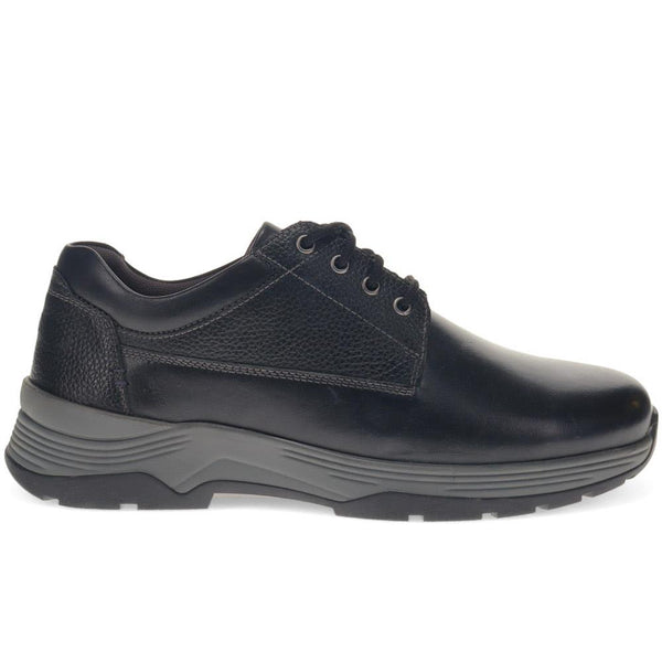 pavers Casual Leather Lace-Up Shoes - Black