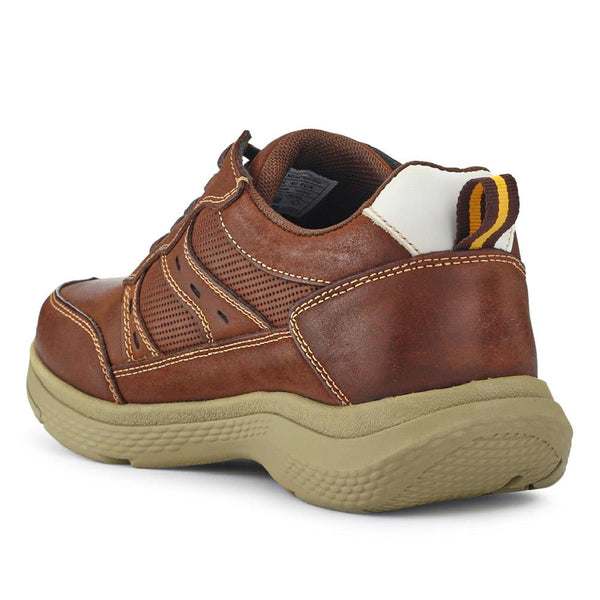 Pavers Casual Leather Lace-Up Shoes - Brown