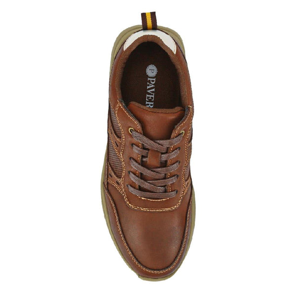 Pavers Casual Leather Lace-Up Shoes - Brown