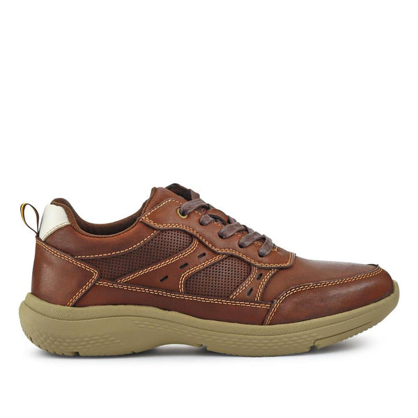 pavers Casual Leather Lace-Up Shoes - Brown