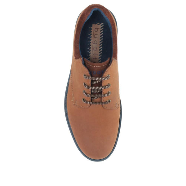 Pavers Casual Leather Lace-Up Shoes - Dark Brown