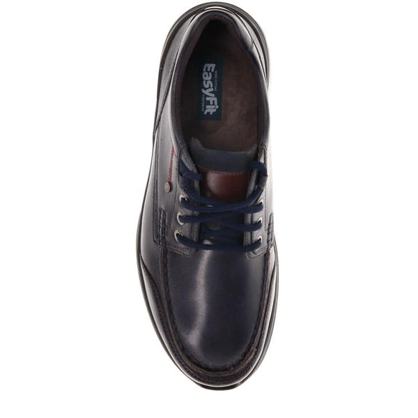 Pavers Casual Leather Lace-Up Shoes - Navy
