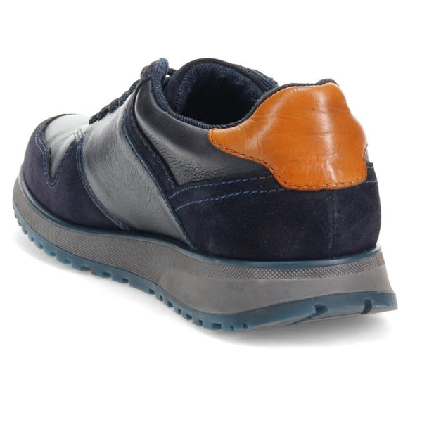 Pavers Casual Leather Lace-Up Shoes - Navy