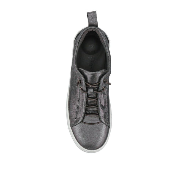 Pavers Casual Leather Lace-Up Shoes - Pewter