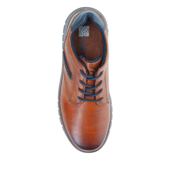 Pavers Casual Leather Lace-Up Shoes - Tan
