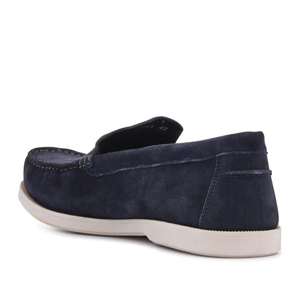 Pavers Casual Leather Loafers - Navy