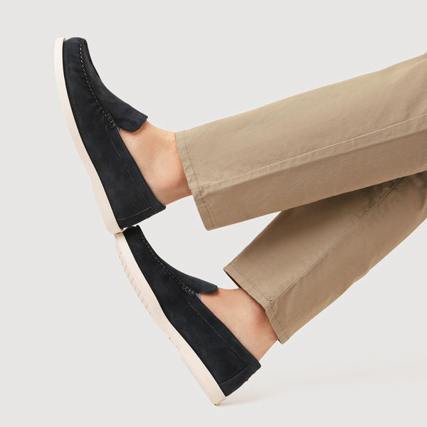 Pavers Casual Leather Loafers - Navy