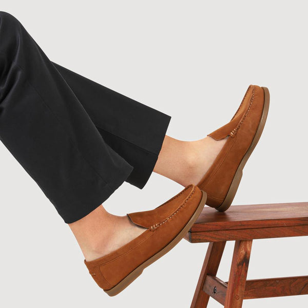 Pavers Casual Leather Loafers - Tan