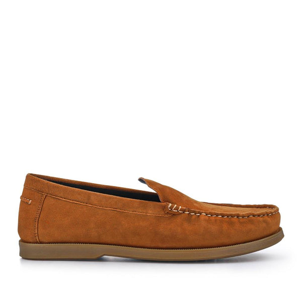 pavers Casual Leather Loafers - Tan