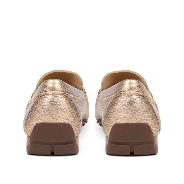Pavers Casual Leather Moccasins - Gold