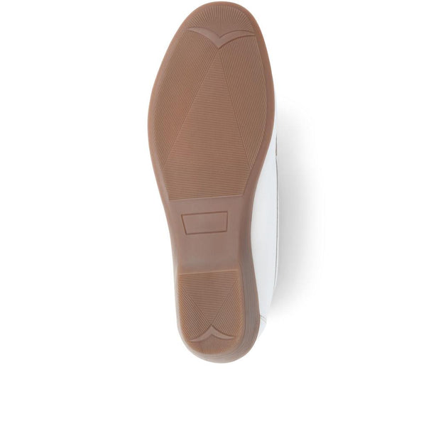 Pavers Casual Leather Moccasins - White