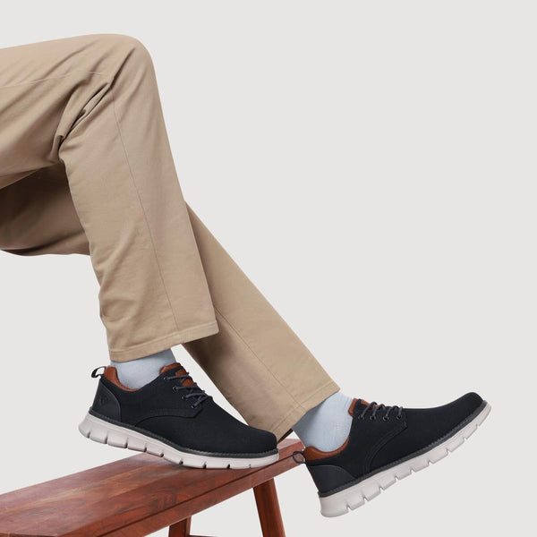 Pavers Casual Memory Foam Trainers - Navy