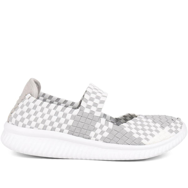 pavers Casual Slip-On Mary Janes - White Multi