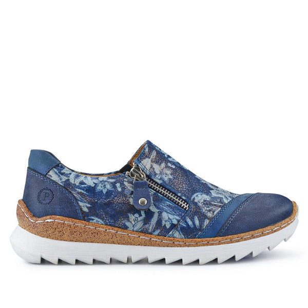 Pavers Casual Slip-On Shoes - BLUE FLORAL
