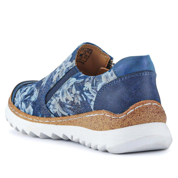 pavers Casual Slip-On Shoes - BLUE FLORAL