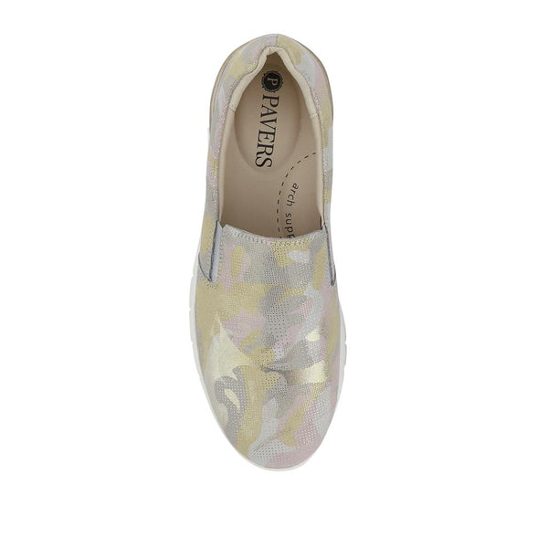 Pavers Casual Slip-On Shoes - Gold Multi