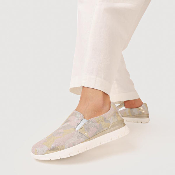 Pavers Casual Slip-On Shoes - Gold Multi