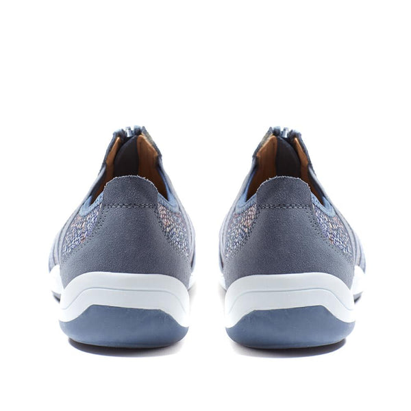 Pavers Casual Zip Up Trainers - Blue Multi