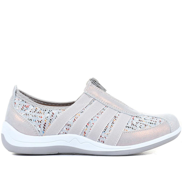 pavers Casual Zip Up Trainers - Denim