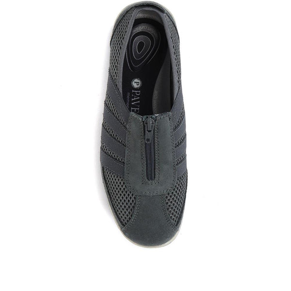 Pavers Casual Zip Up Trainers - Grey