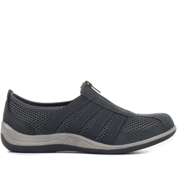 pavers Casual Zip Up Trainers - Grey