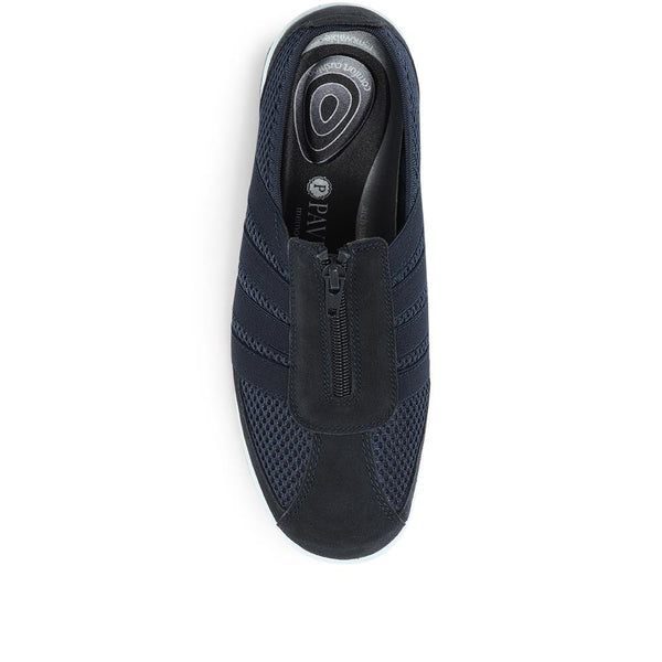 Pavers Casual Zip Up Trainers - Navy