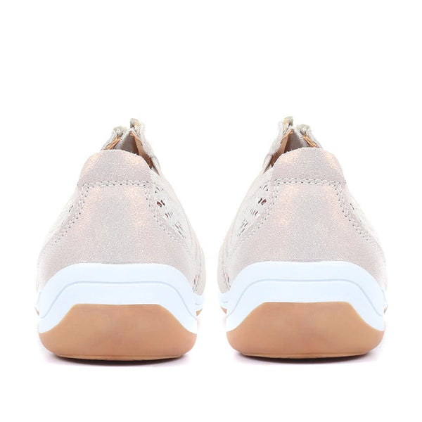 Pavers Casual Zip Up Trainers - Stone