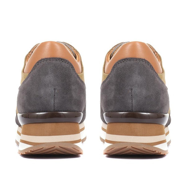 Pavers Catrin Leather Trainers - Brown Multi
