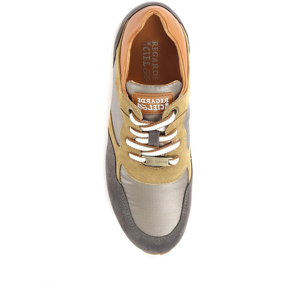 Pavers Catrin Leather Trainers - Brown Multi