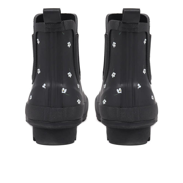 Pavers Chelsea Boot Wellies - Black Floral