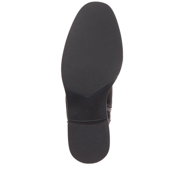 Pavers Chunky Block-Heeled Ankle Boots - Black