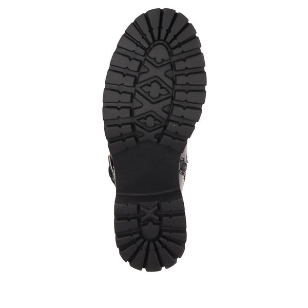 Pavers Chunky Buckled Ankle Boots - Black Patent