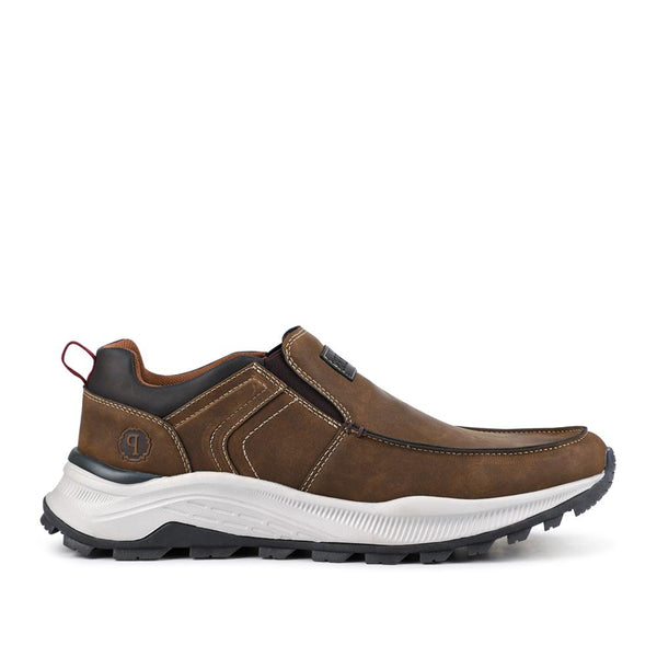 pavers Chunky Elasticated Slip-On Shoes - Brown