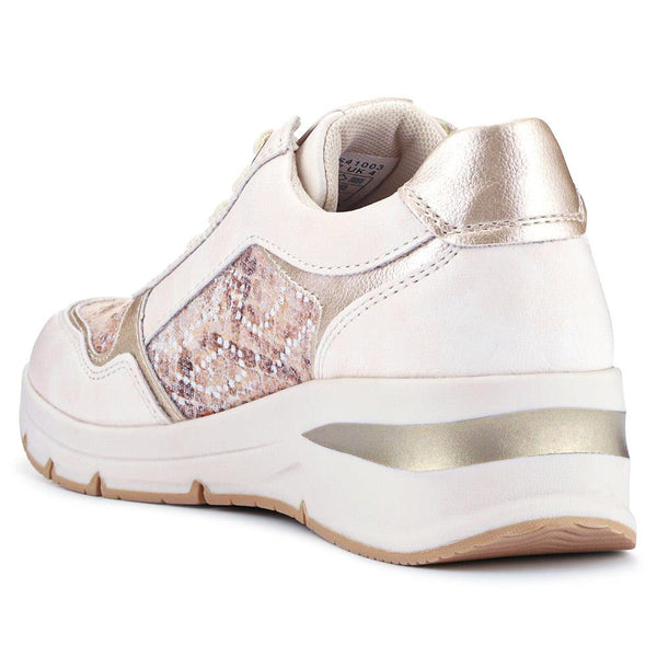 Pavers Chunky Lace-Up Trainers - BEIGE FLORAL