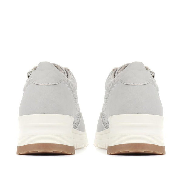 Pavers Chunky Lace-Up Trainers - Grey