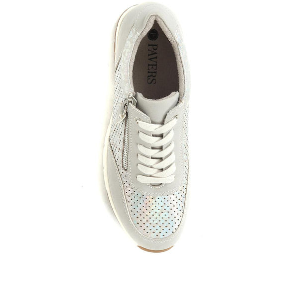 Pavers Chunky Lace-Up Trainers - Grey