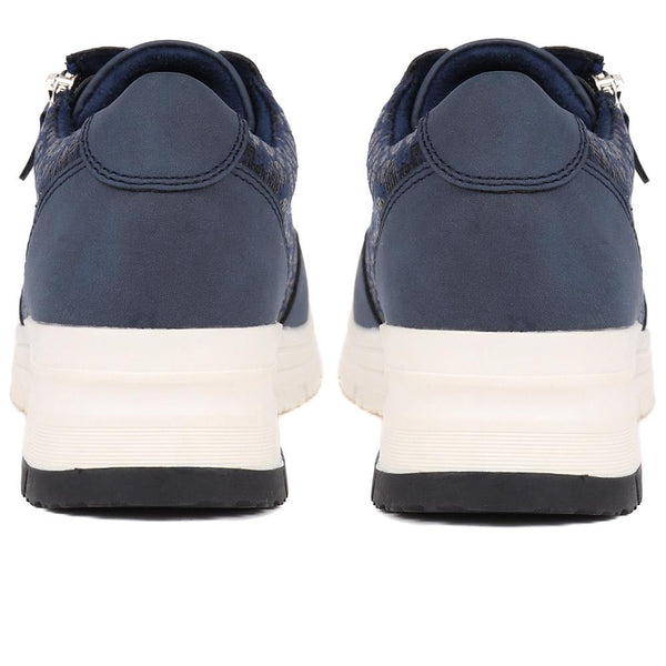 Pavers Chunky Lace-Up Trainers - Navy