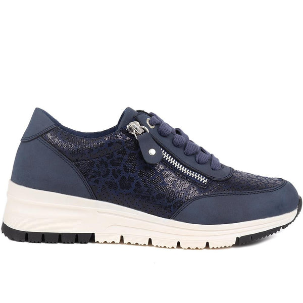 pavers Chunky Lace-Up Trainers - Navy