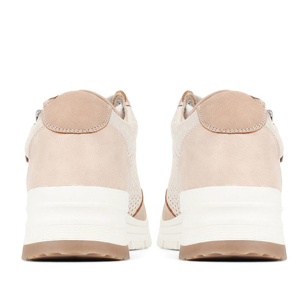 Pavers Chunky Lace-Up Trainers - Pink