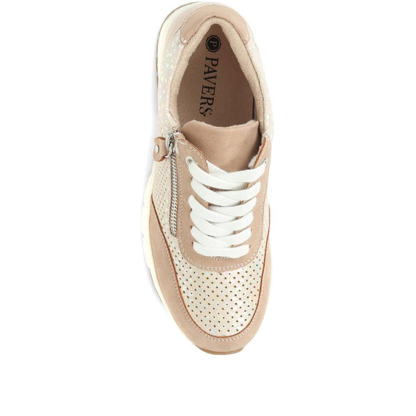 Pavers Chunky Lace-Up Trainers - Pink