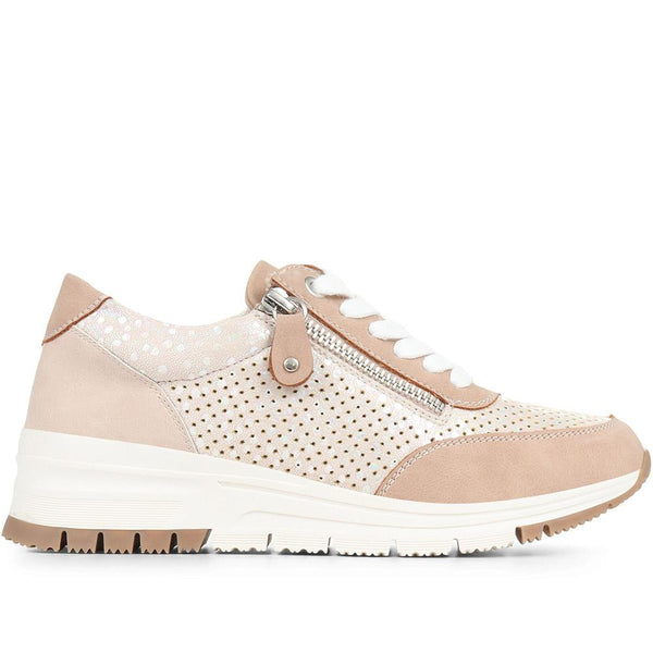 pavers Chunky Lace-Up Trainers - Pink