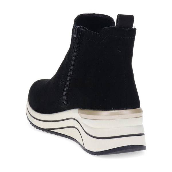 Pavers Chunky Leather Ankle Boots - Black