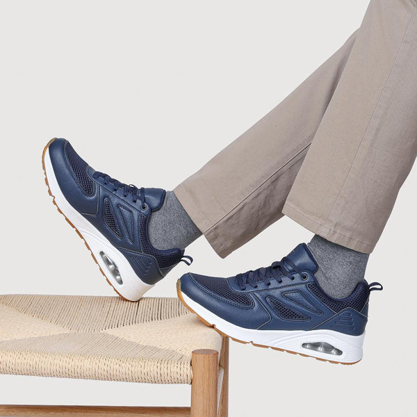 Pavers Chunky Memory Foam Trainers - Navy