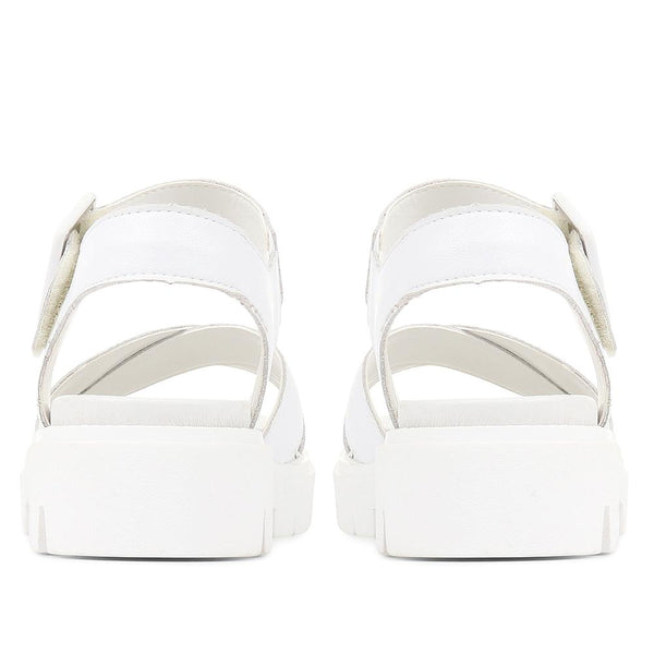 Pavers Chunky Platform Sandals - White