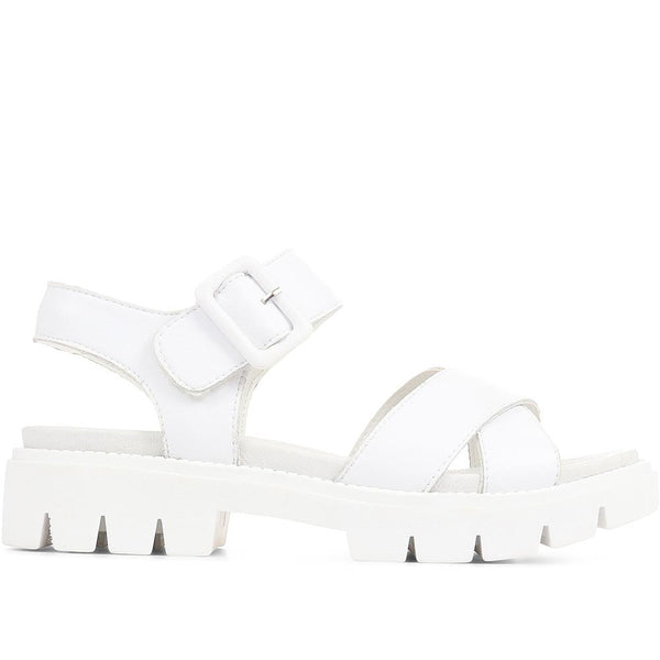 pavers Chunky Platform Sandals - White