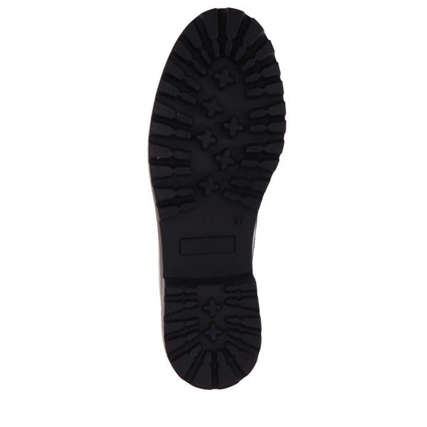 Pavers Chunky Slip-On Shoes - Black Patent